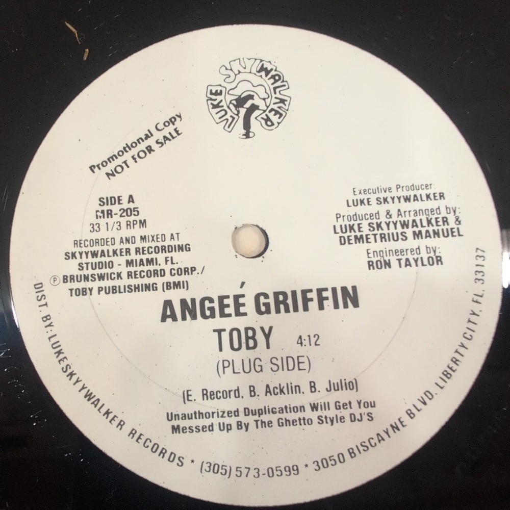 Angee Griffin Toby 12" Vinyl Single Promo Skywalker Records GR-205 Skyywalker - Picture 6 of 6